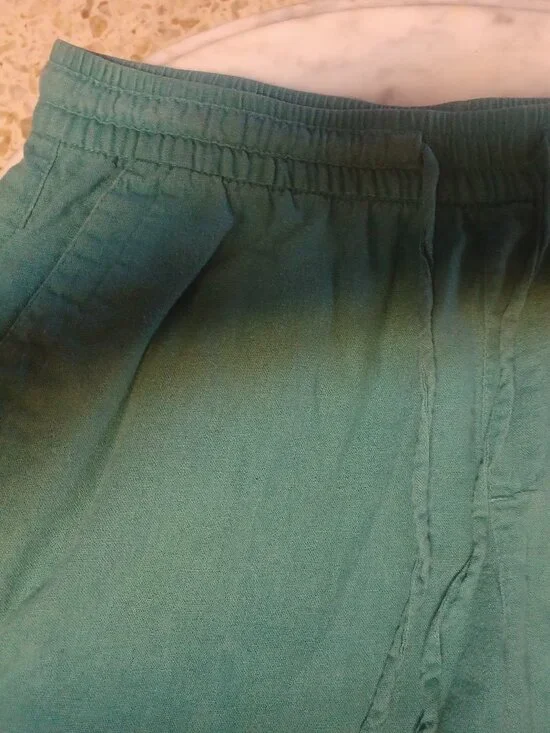 Old Navy Women's Pull-Over Linen Blend Shorts M Teal - Picture 2 of 7